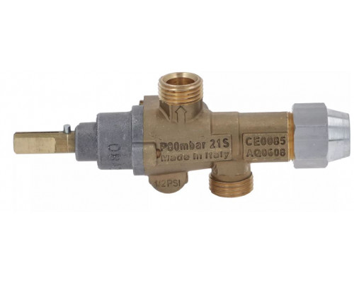 Кран газовый 21S вход M16x1.5 (труба - 10 мм) PEL, арт. 7988B-113