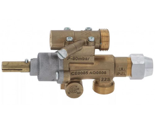 Кран газовый 22S/O вход M20x1.5 (труба - 12 мм) PEL, арт. 791911