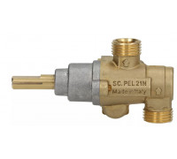 Кран газовый 21N вход M16x1.5 (труба - 10 мм) PEL, арт. 7991B-1