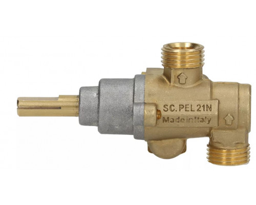 Кран газовый 21N вход M16x1.5 (труба - 10 мм) PEL, арт. 7991B-1