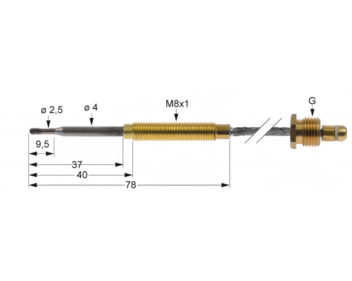 Термоэлемент соединение с газовым краном M10x1