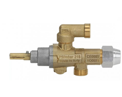 Кран газовый 21S вход M16x1.5 (труба - 10 мм) PEL