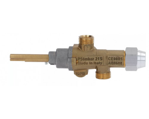 Кран газовый 21S вход M16x1.5 (труба - 10 мм) PEL, арт. 7988B/49
