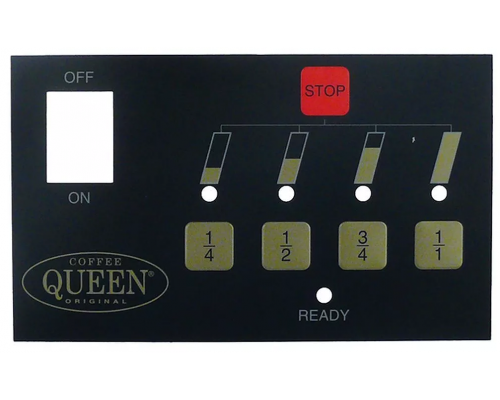 Клавиатура пленочная 160х95 мм для COFFEE QUEEN, арт. 160402