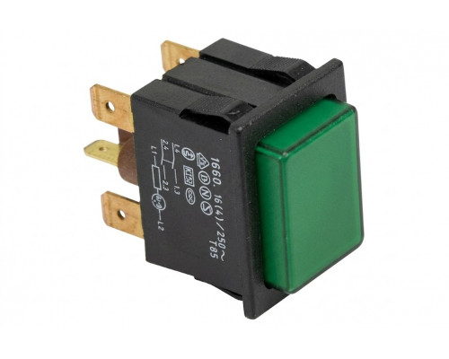 Выключатель кнопочный 250 В 2NO/лампа IP40 CROUZET