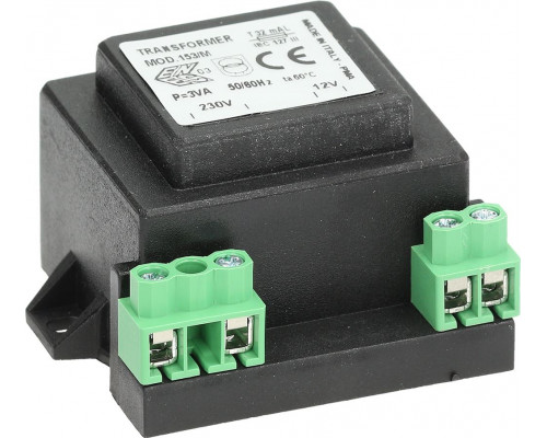 Трансформатор 230/12 VAC 3 VA 0.25 A для ANGELO PO, арт. 32Z3470
