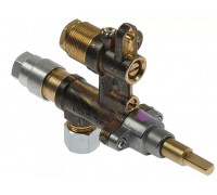 Кран газовый с выходом для дюзы (с дюзой) вход M12x1 (труба 8 мм) UBERT, арт. 351207