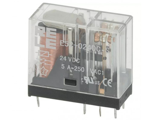 Реле для печатного монтажа 24VDC 2CO ITALIANA RELE, арт. E52-24DC-S