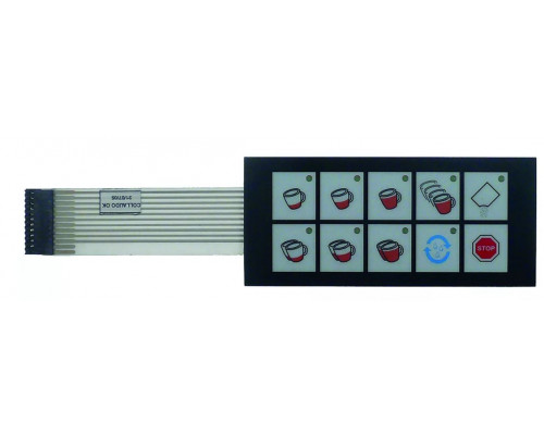 Клавиатура мембранная 135x60 мм 10 кнопок для кофемашины WEGA, арт. WY20127005