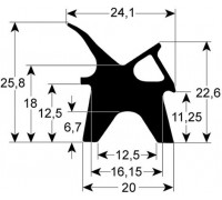 Уплотнитель дверной 427x726 мм для LAINOX, арт. 50505953