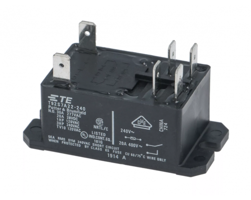 Реле TE T92S7A22-240 240 В 20 А 1NO 52x34x26 мм для MIDDLEBY MARSHALL, арт. 50794