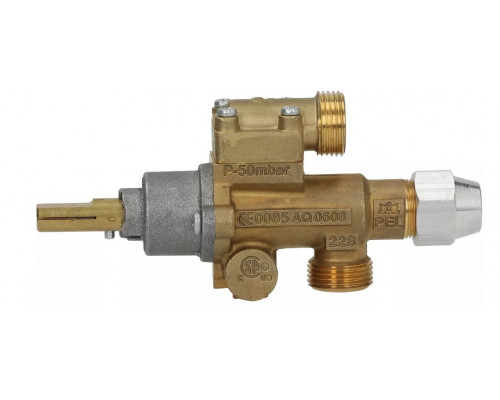 Кран газовый 22S/O вход M20x1.5 (труба - 7/16") PEL, арт. 791940