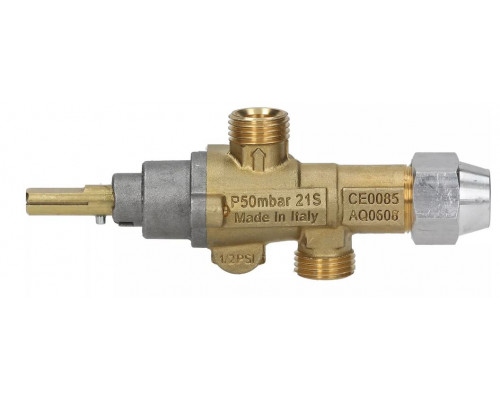 Кран газовый 21S вход M16x1.5 (труба - 10 мм) PEL, арт. 7988B-27