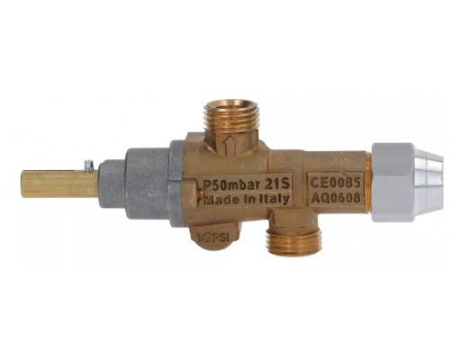 Кран газовый 21S вход M16x1.5 (труба - 10 мм) PEL, арт. 7988B-33