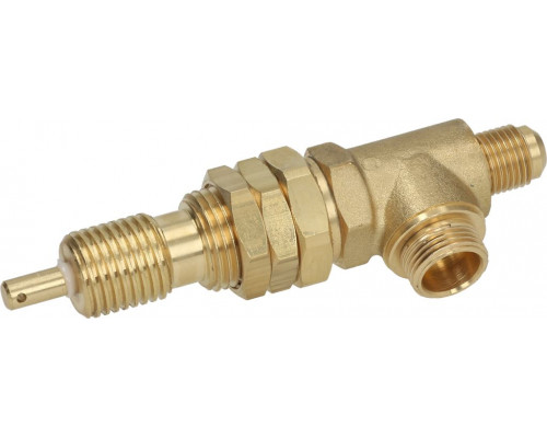 Кран вход 1/4" выход 3/8" латунь для пара/воды ASCASO, арт. CSR.40