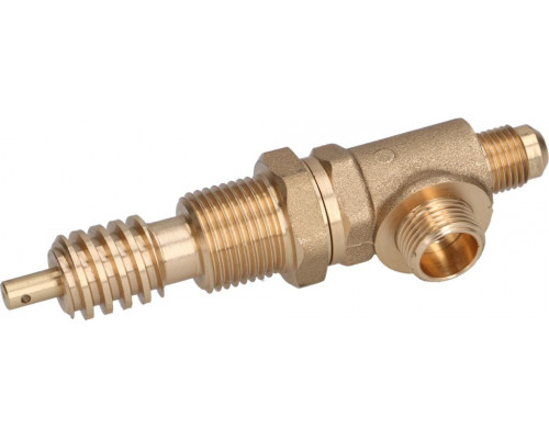 Кран вход 1/4" выход 3/8" латунь для пара/воды ASCASO, арт. F.3971