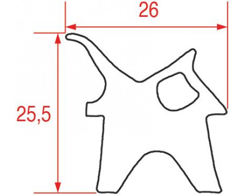 Уплотнитель дверной 645x765 мм для LAINOX, арт. LAR70042580