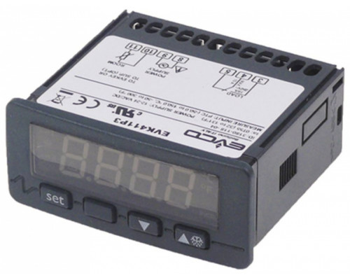 Контроллер EVCO EVK411 71x29 мм 12/24 VAC/VDC датчик PTC 1 реле IP65 -50 до +150°C  22192001 для Elframo, Komel и др.