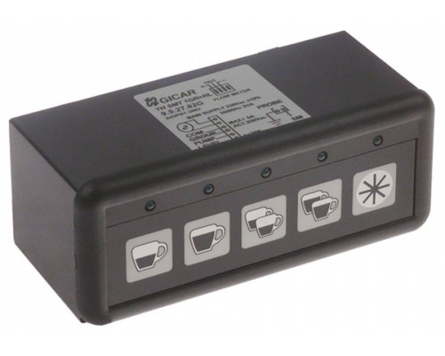Панель управления Gicar 9.5.27.62G TH SMT 1GR+RL LED 5 кнопок 230В 120x50 мм 11361 кофемашины IBERITAL
