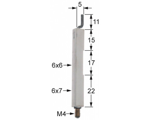 Электрод зажигания 196.100708 service parts uni