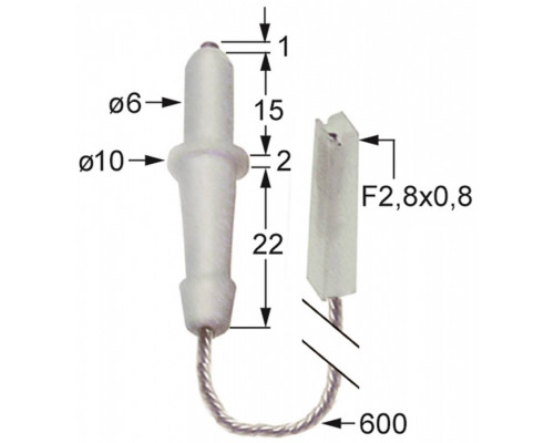 Электрод зажигания 196.100753 service parts uni