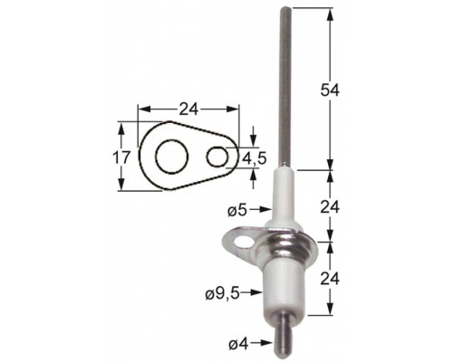 Электрод зажигания 196.100759 service parts uni