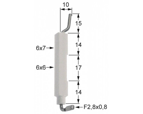 Электрод зажигания 196.100798 service parts uni