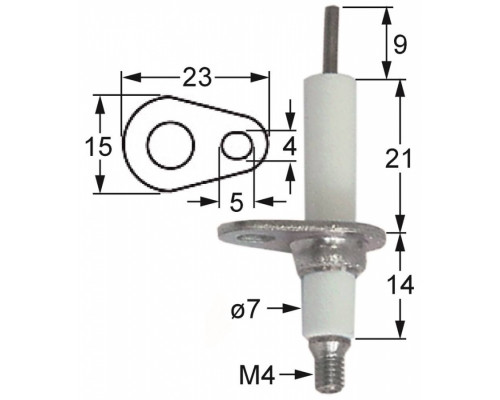 Электрод зажигания 196.100868 service parts uni
