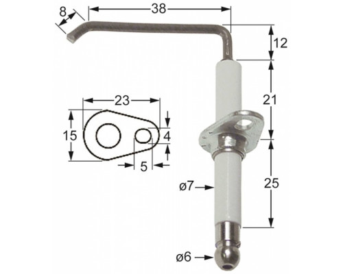Электрод зажигания 196.101788 service parts uni