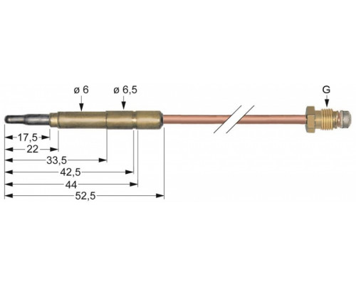 Термоэлемент/термопара 034.102033 universal service parts