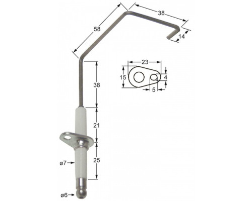 Электрод зажигания 196.102167 service parts uni