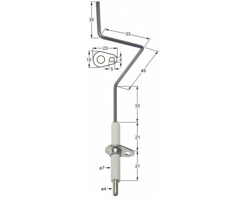 Электрод зажигания 196.102168 service parts uni
