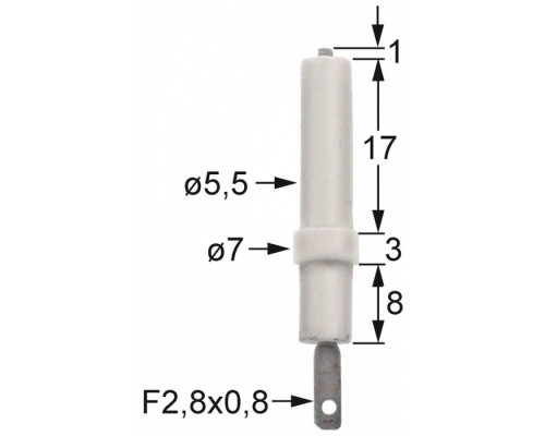 Электрод зажигания 196.102173 service parts uni