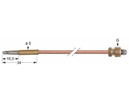 Термоэлемент/термопара 034.102214 universal service parts