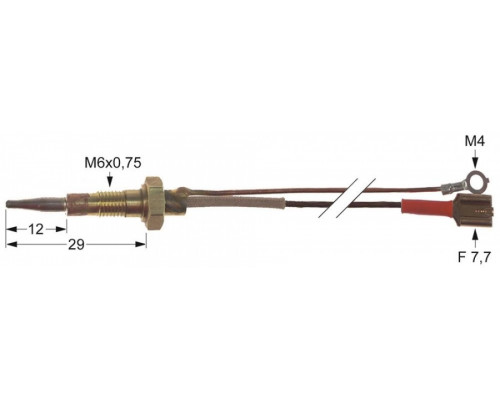 Термоэлемент к газовому крану 196.102271 service parts uni