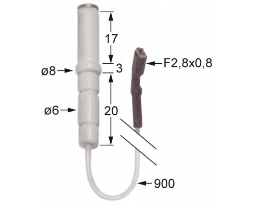 Электрод зажигания 196.102312 service parts uni
