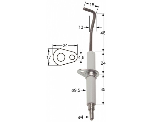 Электрод зажигания 196.102342 service parts uni
