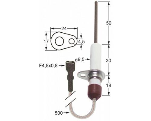 Электрод зажигания 196.102345 service parts uni