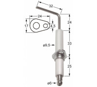 Электрод зажигания 196.102360 service parts uni