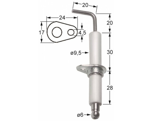 Электрод зажигания 196.102361 service parts uni