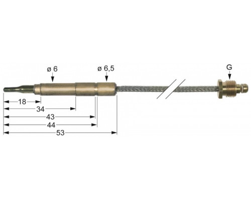Термоэлемент к газовому крану 196.102409 service parts uni