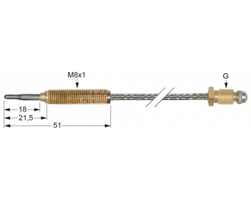 Термоэлемент к газовому крану 196.102415 service parts uni