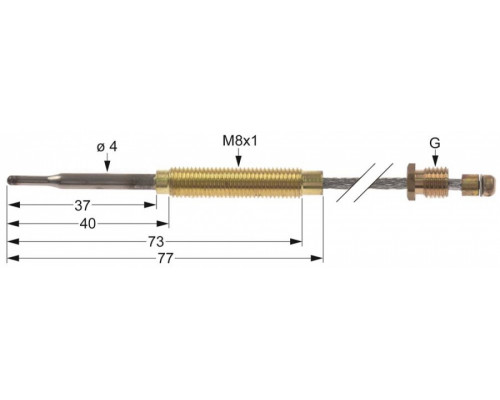 Термоэлемент к газовому крану 196.102420 service parts uni