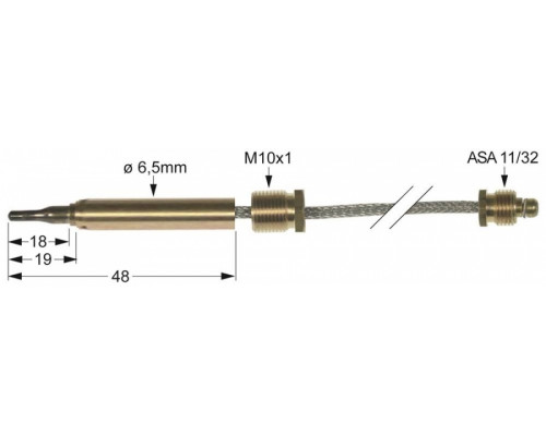 Термоэлемент к газовому крану 196.102425 service parts uni