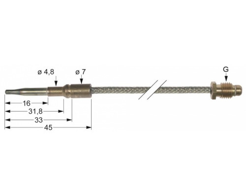 Термоэлемент к газовому крану 196.102428 service parts uni