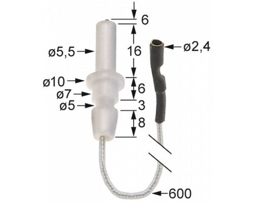 Электрод зажигания 196.102467 service parts uni