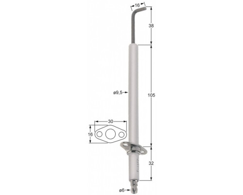 Электрод зажигания 196.102765 service parts uni