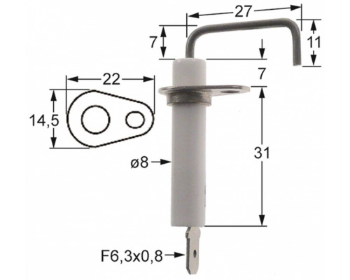 Зажигательный электрод 034.103252 universal service parts