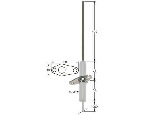 Электрод зажигания 196.104448 service parts uni