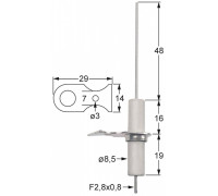 Электрод зажигания 196.106350 service parts uni